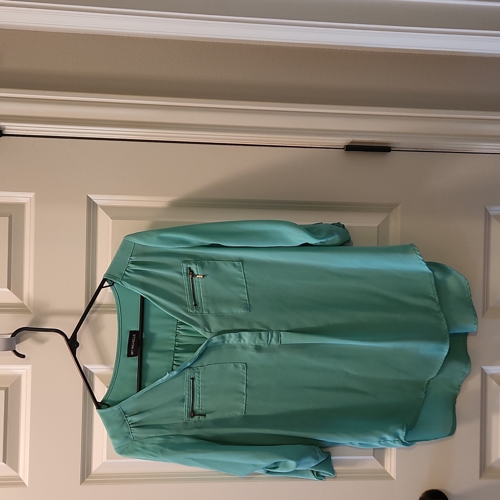 Mint green 3/4 sleeve top